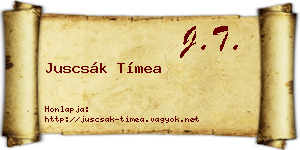 Juscsák Tímea névjegykártya